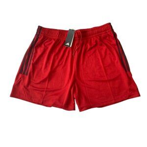 Adidas Legends 3-Stripes Basketball Shorts Men's 2XL Red NWT